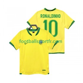 Tenue Brésil RONALDINHO 10 2006 Retro Domicile Maillot de Foot
